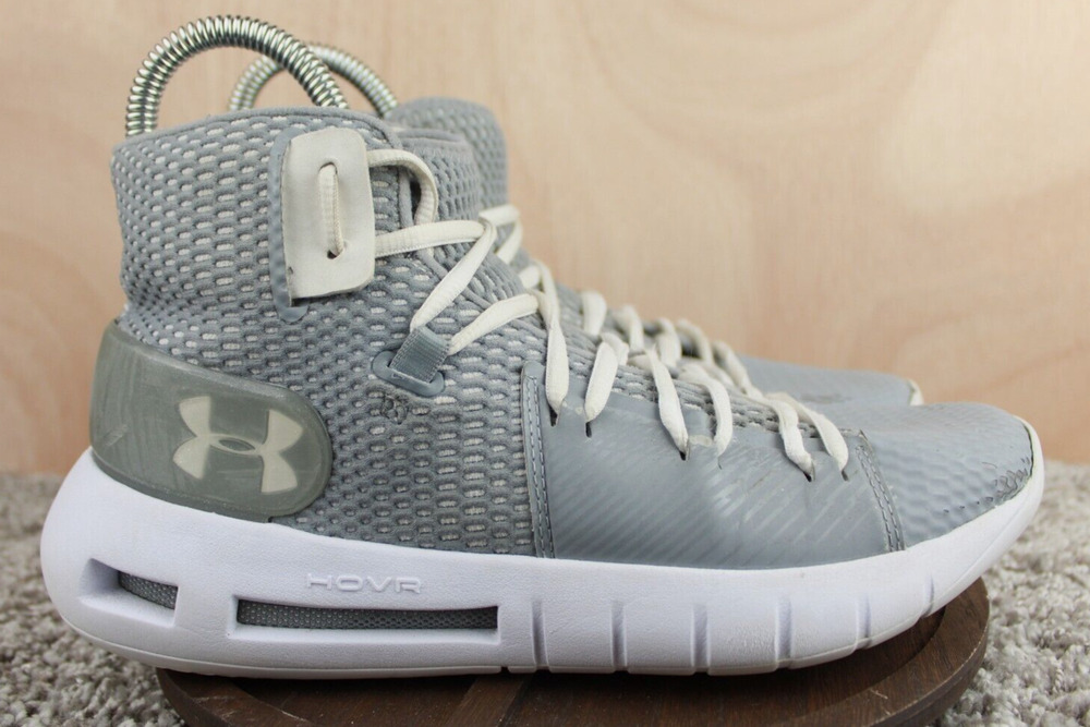 Under Armour Drive 4 High Top Basketball Shoes Mens 7.5 Gray Mesh Athletic